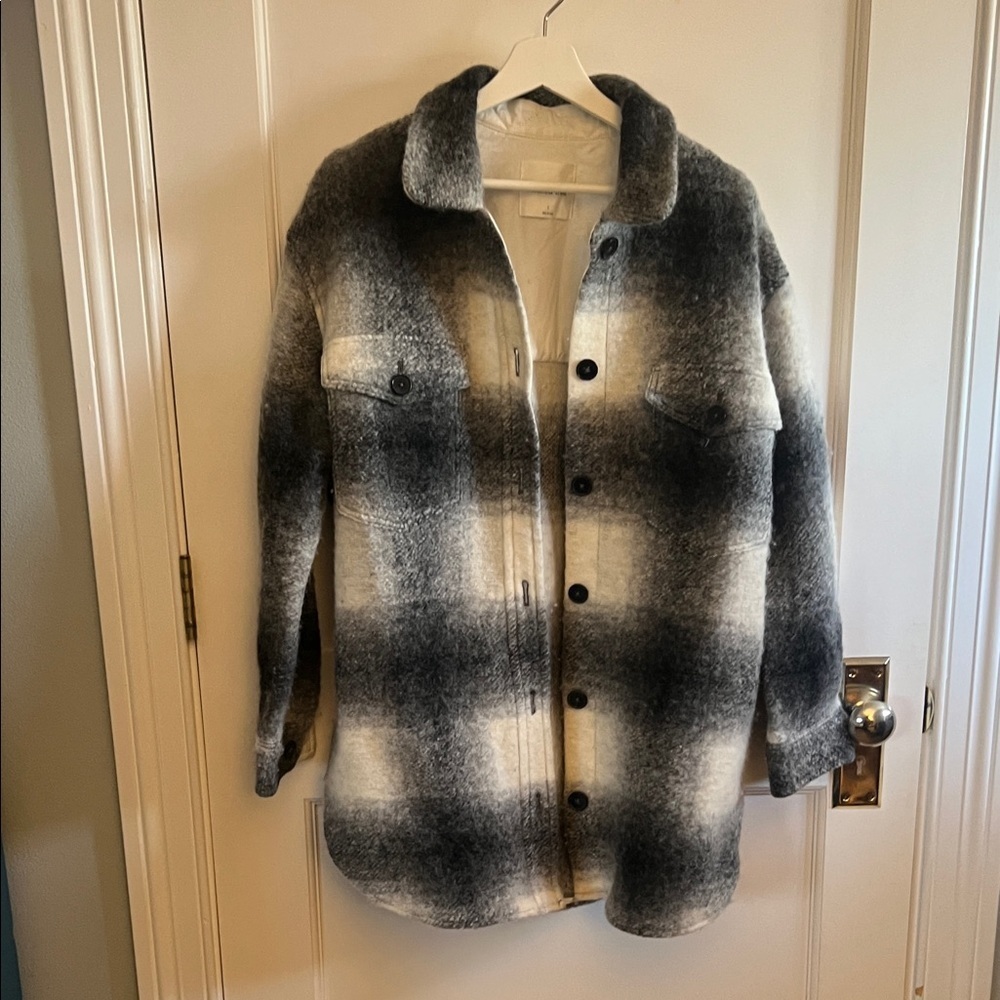 Wilfred Black and Gray Teddy Jacket